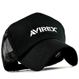 AVIREX Men's Mesh Cap, Limited Edition Black Series, Hat, Cap, Men's, Women's, Cool Gift, Petite Gift, Birthday Present