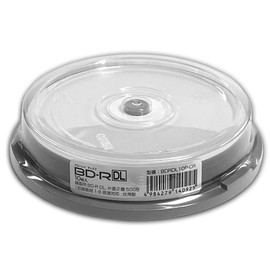 HIDISC BDRDL10P-CR BD-R DL (Single Sided Double Layer), 6x Speed for Single Recording, 50 GB, 10 Pieces, Spindle Case