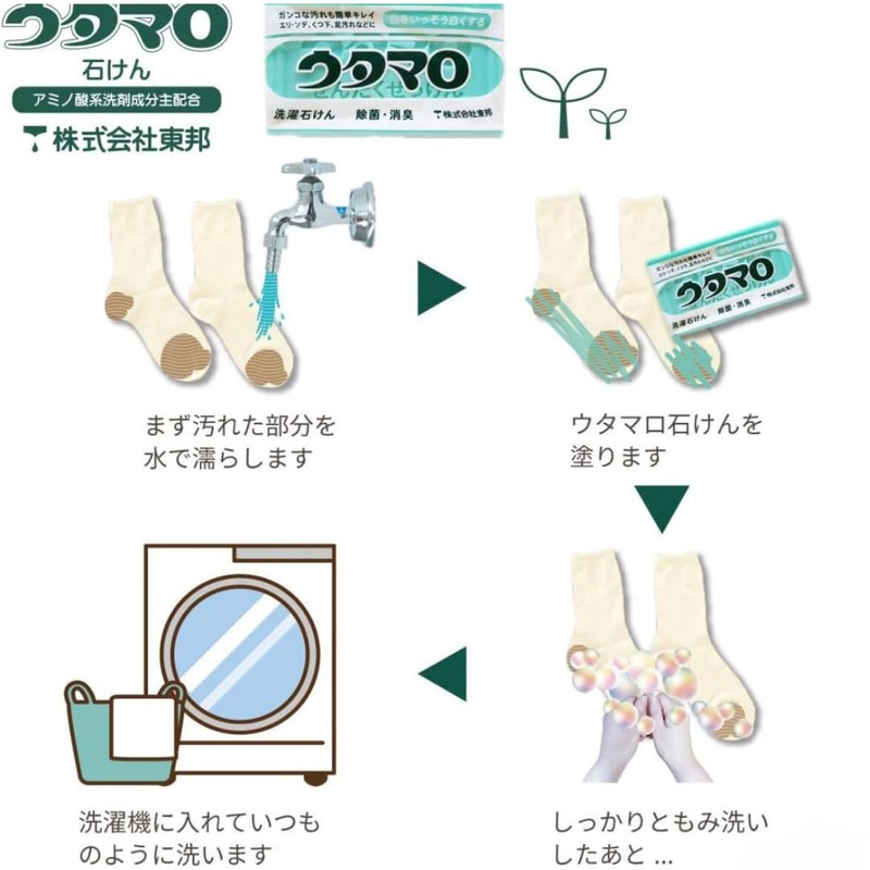 Utamaro Soap, Solid Laundry Soap, 4.6 oz (133 g) x