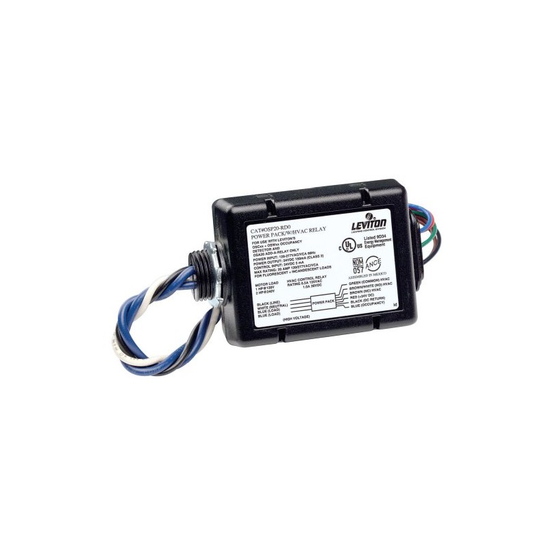 Leviton Fluorescent/Incandescent Power Pack for Occupancy Sensor with HVAC Relay,
