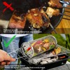 Rolling Grilling Basket with BBQ Tong for Outdoor Grill BBQ,