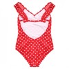 La-V Girls Swimming Costume, Red Polka Dot