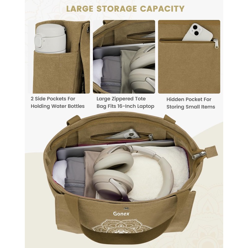 Gonex Yoga Mat Bag, Yoga Gym Bag Tote Bag with