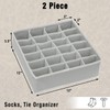 Simple Houseware 2 Pack Closet Sock Organizer, 24 Cell Drawer