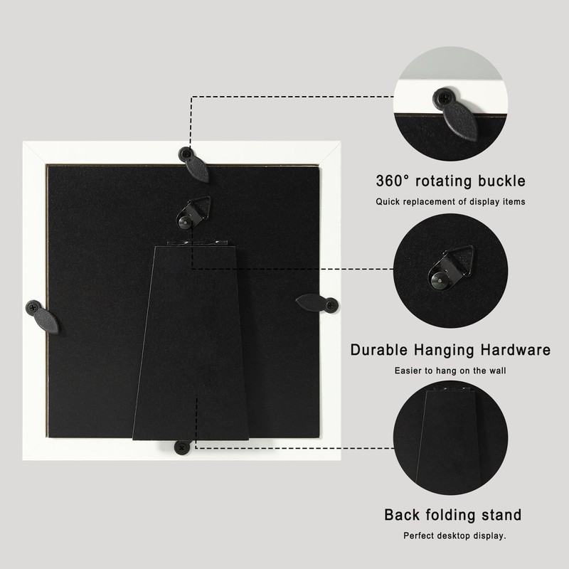 CCDCC 5x5 Small Shadow Box Picture Frame Display Case with