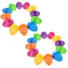 Circular Delights: Set of 24 Colorful Circle Printed Fillable Plastic