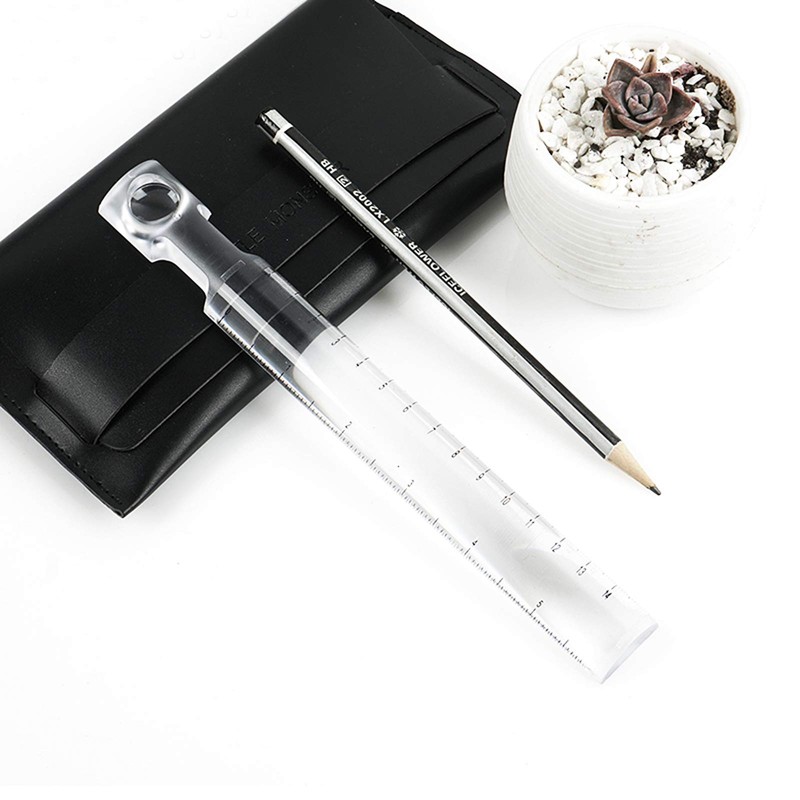 Handheld Magnifier Double Magnifier for Easy Reading, Reading Loupe, Ruler