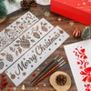 SRIZIAN 24pcs Christmas Painting Stencils for Crafts Reusable