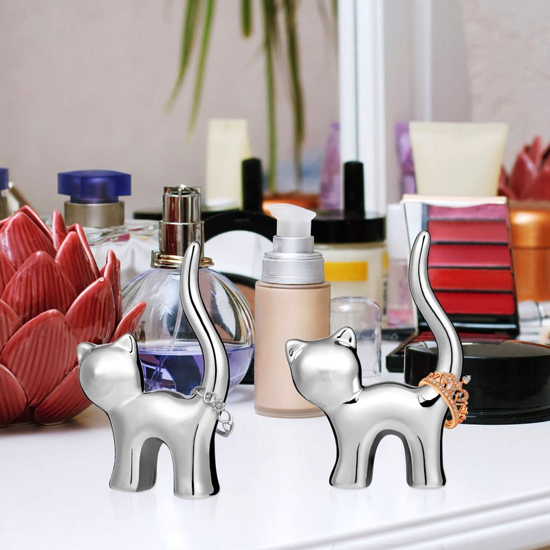BESTOYARD Cat Ring Holder Ring Holder Ring Display Stand Cat