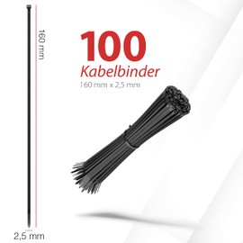 HeiKab Industrial Cable Ties Professional Cable Ties UV-resistant Black