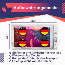 VERY IMPORTANT RUNNER - Magnetic Race Number Holder for Marathon, Running - Pack of 4 Race Number Magnets, Running Magnets, Sports Magnets, Race Number Holder Magnetic. German Flag