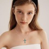 KoyeKei Religious Cross Necklace for Women 925 Sterling Silver Turquoise