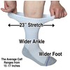 Loose Fit Stays Up Men's and Women's Medical Socks (Pack