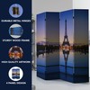 American Art Decor 4-Panel Dressing Room Divider - Double-Sided Paris