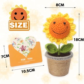TiCi Smiling Sunflower, Sunflower, Never Withers, Artificial Flower, Kindergarten Entrance Celebration, Graduation Gift, Birthday Gift, For Women, Girlfriend, Friends, Celebrations, Includes Carrying