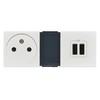 Legrand Mosaic leg99605 Power Outlet with 2 USB Charger, White