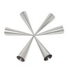 Honbay 6PCS Stainless Steel Cream Roll Horn Forms Croissant Cones