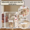 WAOWAO 1.37" Ultra Narrow Spacing Gate with Adjustable Cat Door