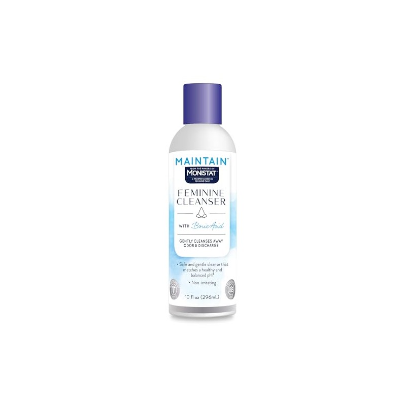 Monistat Boric Acid Feminine Cleanser, Fragrance Free Feminine Wash, 10