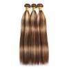 GLSMOSNW Ombre Bundles P4/27 Highlight Straight Human Hair Bundles Highlight