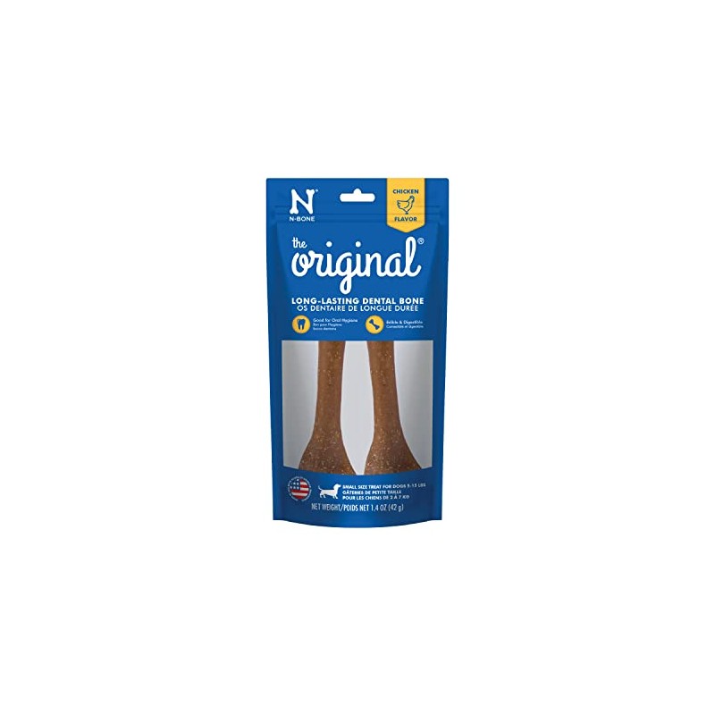 N-Bone 1.4-Ounce The Original Bagged Bone Treat For Dogs, Small,