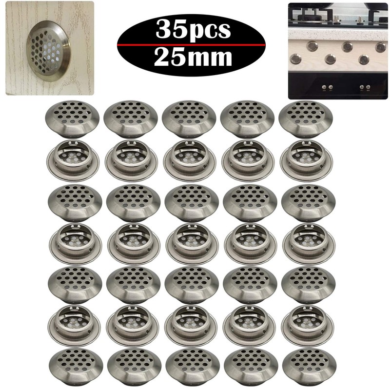 CTRICALVER 35 Stainless Steel Air Vents Ventilation Louvers | Round,