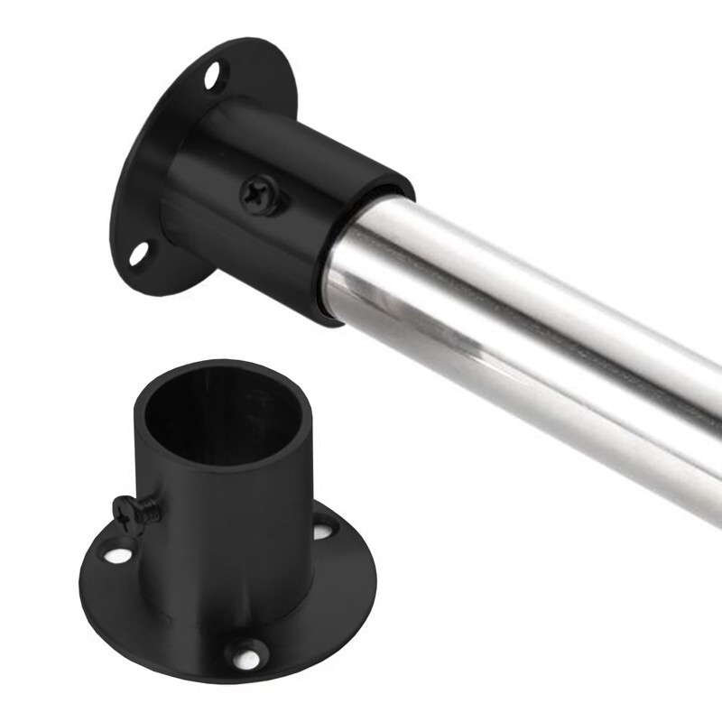 8 Packs Stainless Steel Wall Mount Pipe Bracket Pole Sockets