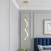 BNHHLZ Modern LED Pendant Light 6000K Gold Pendant Lights Spiral