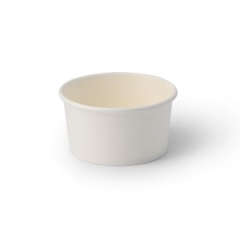 BIOZOYG 50 x Ice Cream Cups Cardboard 150 ml White - Disposable Cups Plastic-Free and Biodegradable - Dessert Bowl To-Go Cups