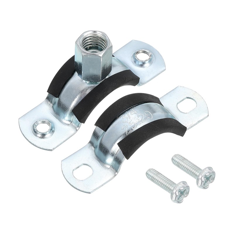 sourcing map 6 Pcs Adjustable Pipe Bracket Clamp, 1"(25mm) Wall