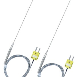 2 Packs of TL1916SL K-Type thermocouple Probes Probe 11.9 in/0.06 in/Cable Length 40 in Measuring Range -50°F - 1100°F