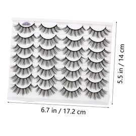 Baluue Rtificial Makeup Lashes Natural False Eyelashes Kit 14 Pairs Full Length Width for Daily Use Parties Special Occasions