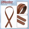 sourcing map 2Pcs PU Leather Bag Handle, 25.6" Handbag Straps