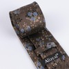 Alizeal Mens Floral Patterned Necktie with Pocket Square for Formal