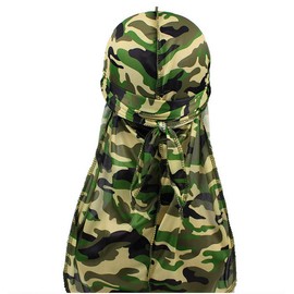 Assorted Paisley Bandana Doo rag Cap Headwraps Men's Women's Silk Durag with Long Tail and Wide Straps for 360 Waves (Black)