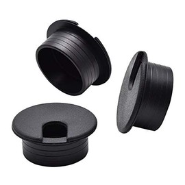 1-1/2 inch(38mm) Black Desk Hole Cover Grommet ABS Plastic Wire Organizers for Computer Desk Cabinet (3 Pack)