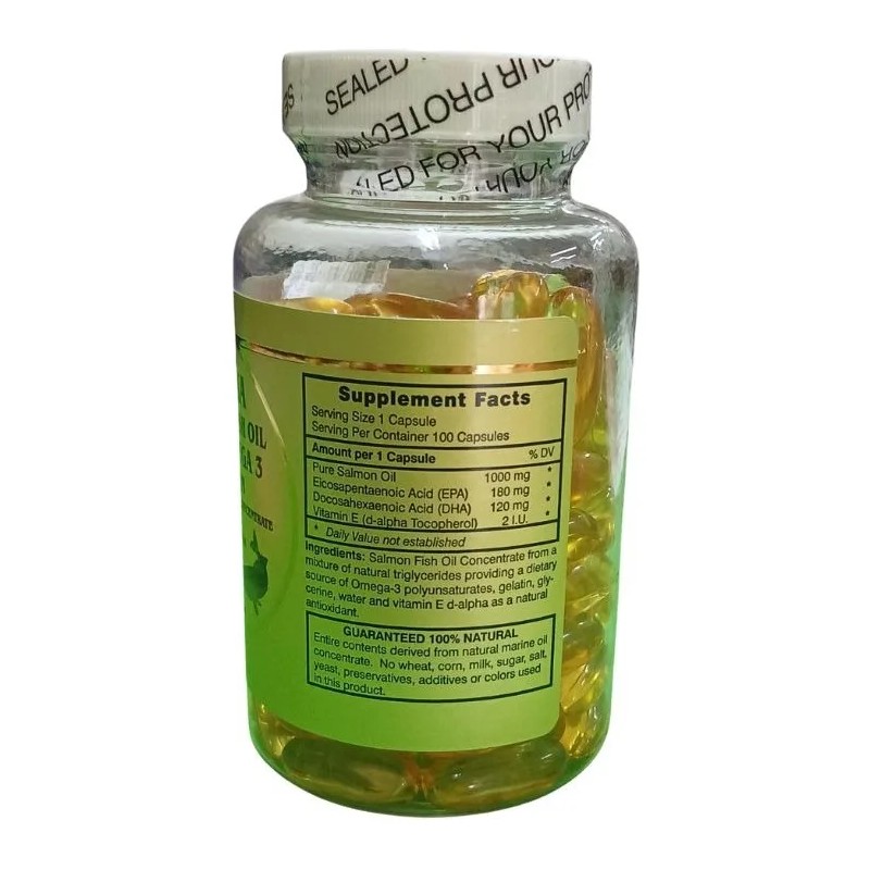 Alaska Omega 3 Salmón 1000mg 100 Cápsulas Epa Dha 2