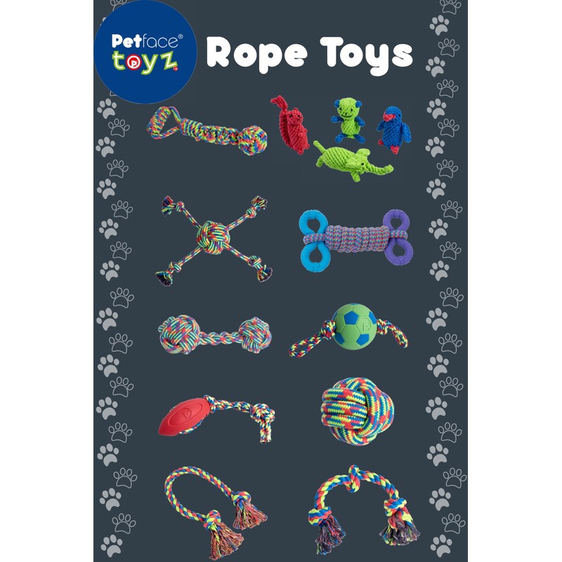 Petface Toyz Rope Ball Tugger Dog Toy