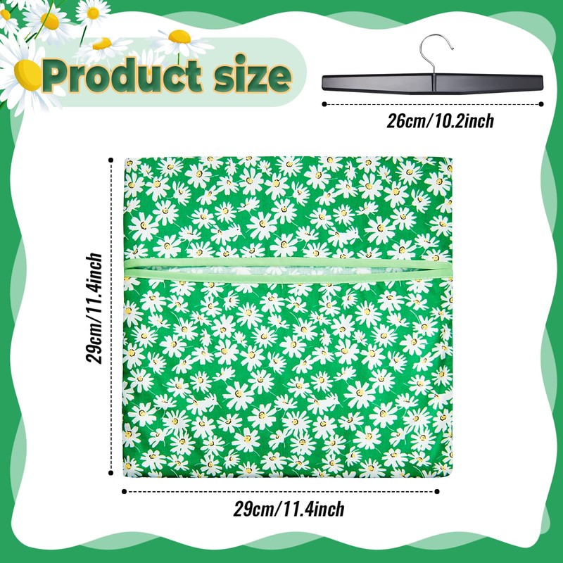 Nuenen Peg Bag for Washing Line with Hanger Daisy Cotton