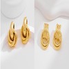 Yeanifeana 2 Pairs Gold Knot Earrings Chunky Statement Earrings Geometric