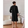 Ekouaer Mens Robes Lightweight Zipper House Coat Short Bathrobes Soft