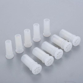 Pxiryanlow 100 Pcs White Toy Noise Makers Insert Squeakers, Plastic Dog Squeaky Toy Whistles, Toy Insert Replacements Baby Toy DIY Pet Supplies Accessories(15.5x4.8mm