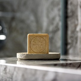 OLIVALOE 00197 - Handmade Traditional Olive Oil Soap with Aloe Vera - Olive Oil Soap 200 g