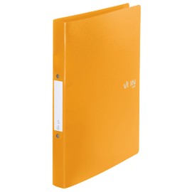 VON Leitz 42470015 Ring Binder A4 with 2 Rings Polypropylene Folder 30 mm Spine Width for 190 Sheets Ring Mechanism for School, Study and Household Pack of 5 Yellow