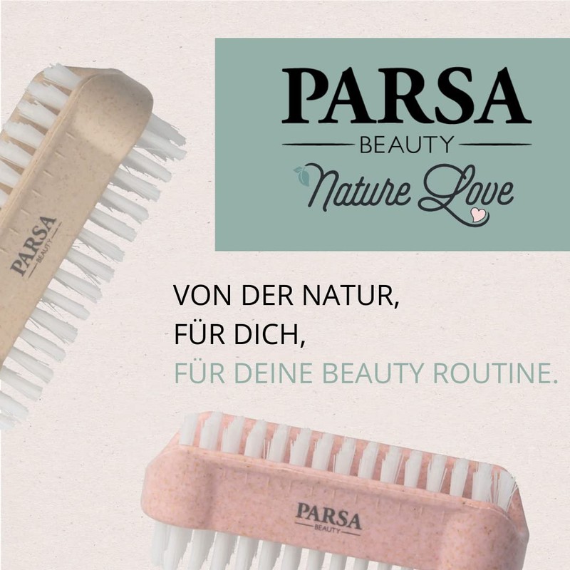 PARSA Beauty Nature Love Nail Brush, Hand Wash Brush, Double-Sided