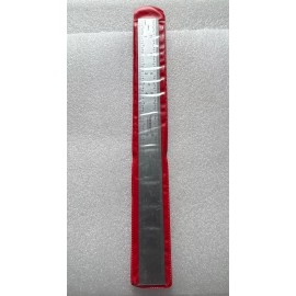 SPI 13-846-1 Rigid Steel Rule: 4R Graduation, 1" Wide x 12" Long, Satin Chrome