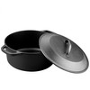 VORRINGARD Pre-Seasoned Cast Iron Dutch Oven with Lid, Round and