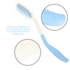 HilBeliFU Antislip Long Handle Hair Brush, Plastic Curved Handle Brush