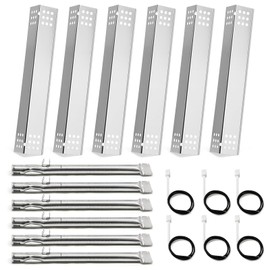 Adviace Replacement Parts for Monument Grill 77352 77352MB 77352-MB 35633 41847NG 24367 24633, A0212926 Main Burner & D010012307 Flame Tamer & Igniter for Monument Grills 77352 6 Burner Gas Grill