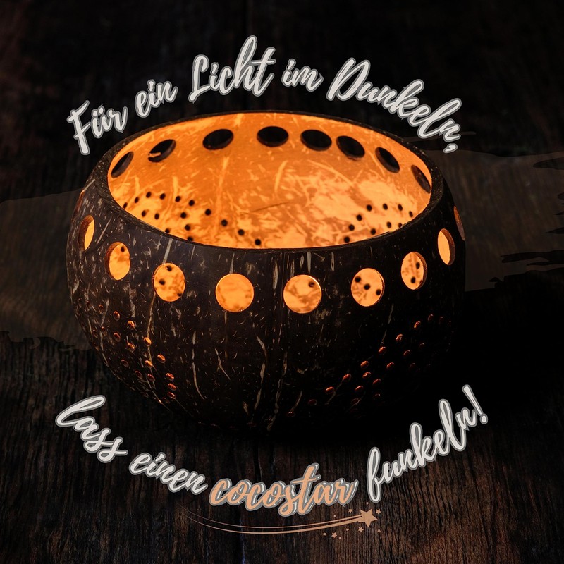 cocovibes Goa / Coconut Bowl / Tea Light Holder as